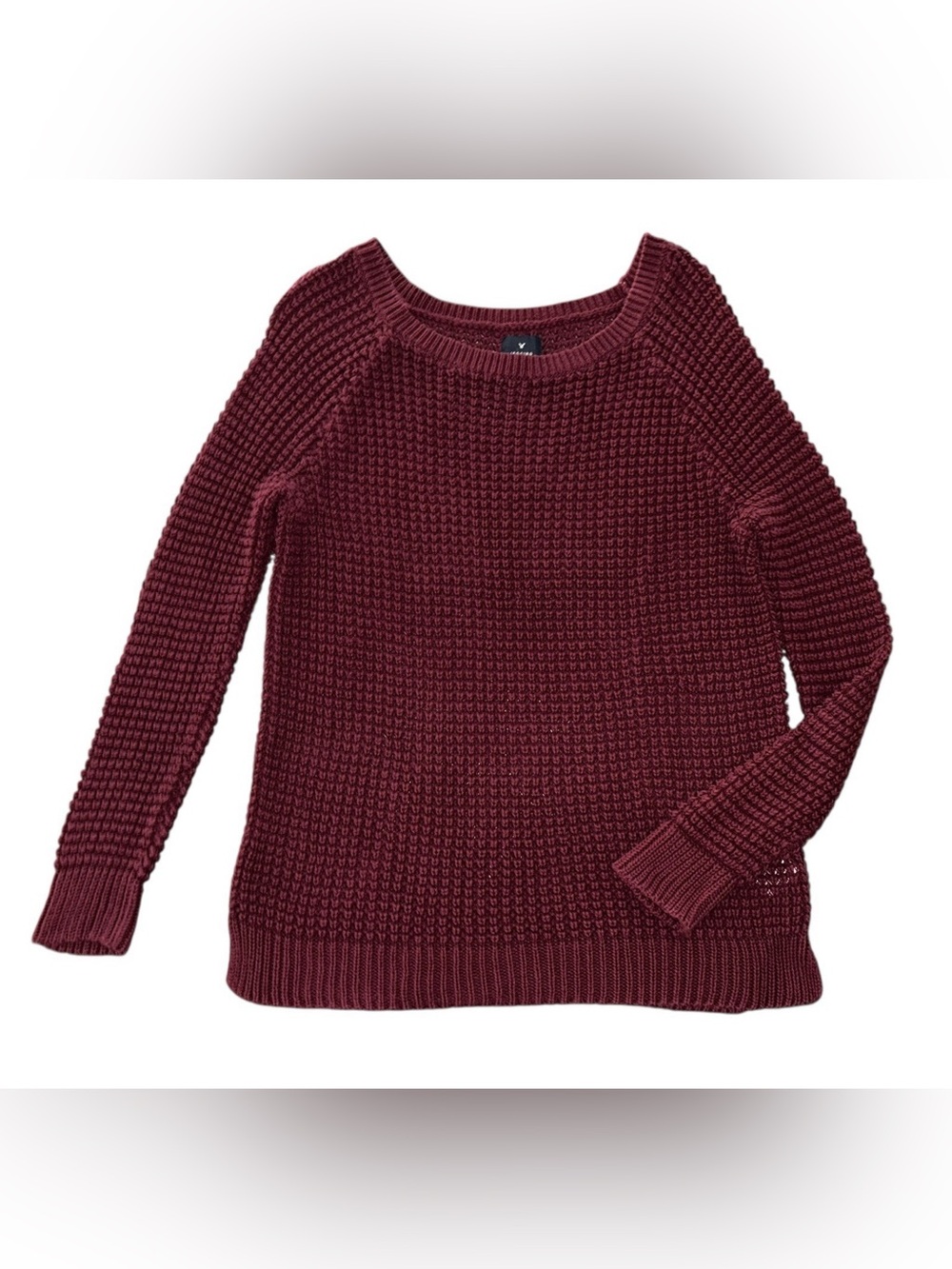 American Eagle Women’s XL Burgundy Jegging Sweater Tunic Chunky Knit Long Sleeve